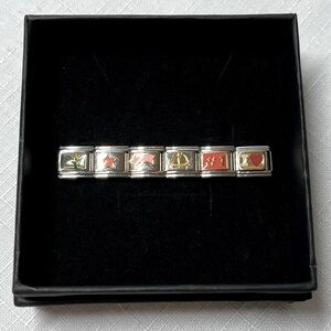 D’linq Lot of 6 Charms for Bracelet Stainless Steel Italy Stretch